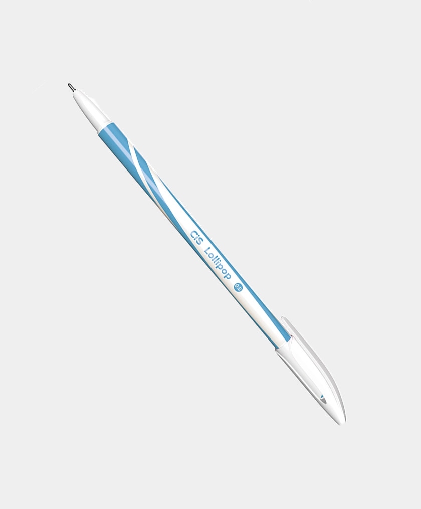 caneta esferografica cis lollipop azul claro
