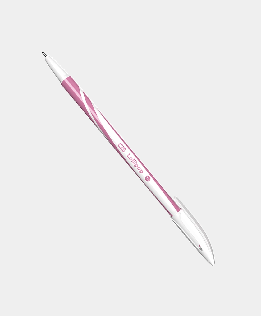 caneta esferografica cis lollipop rosa