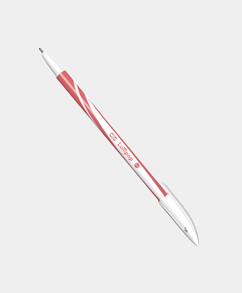 caneta esferografica cis lollipop vermelho