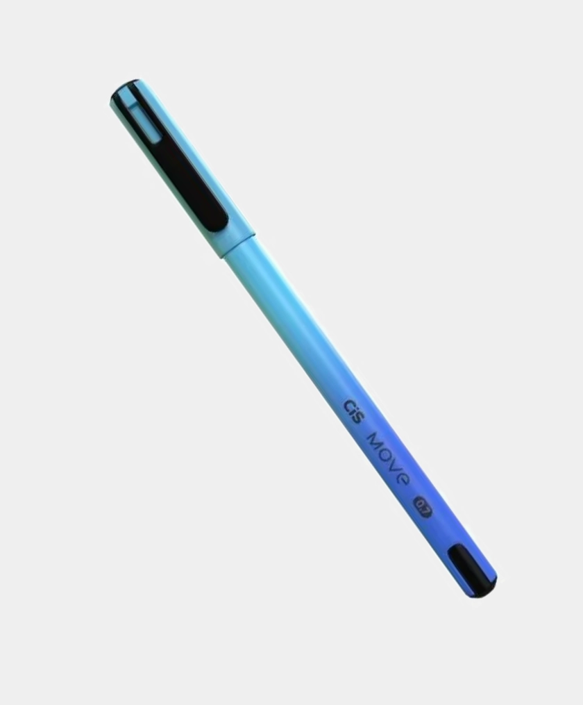 caneta esferografica cis move azul claro