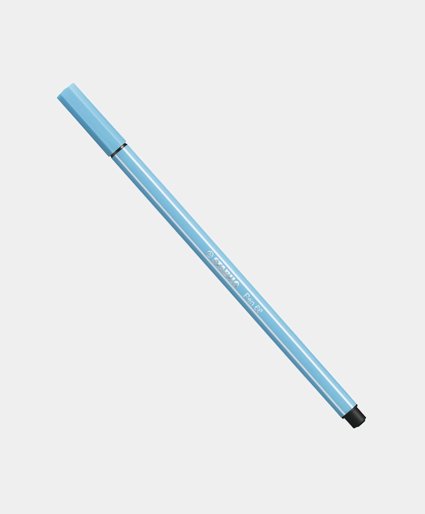 caneta hidrografica stabilo pen 68 azul claro