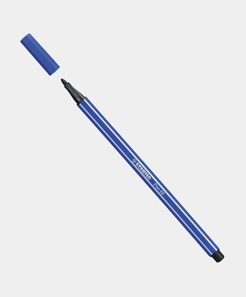 caneta hidrografica stabilo pen 68 azul escuro 2