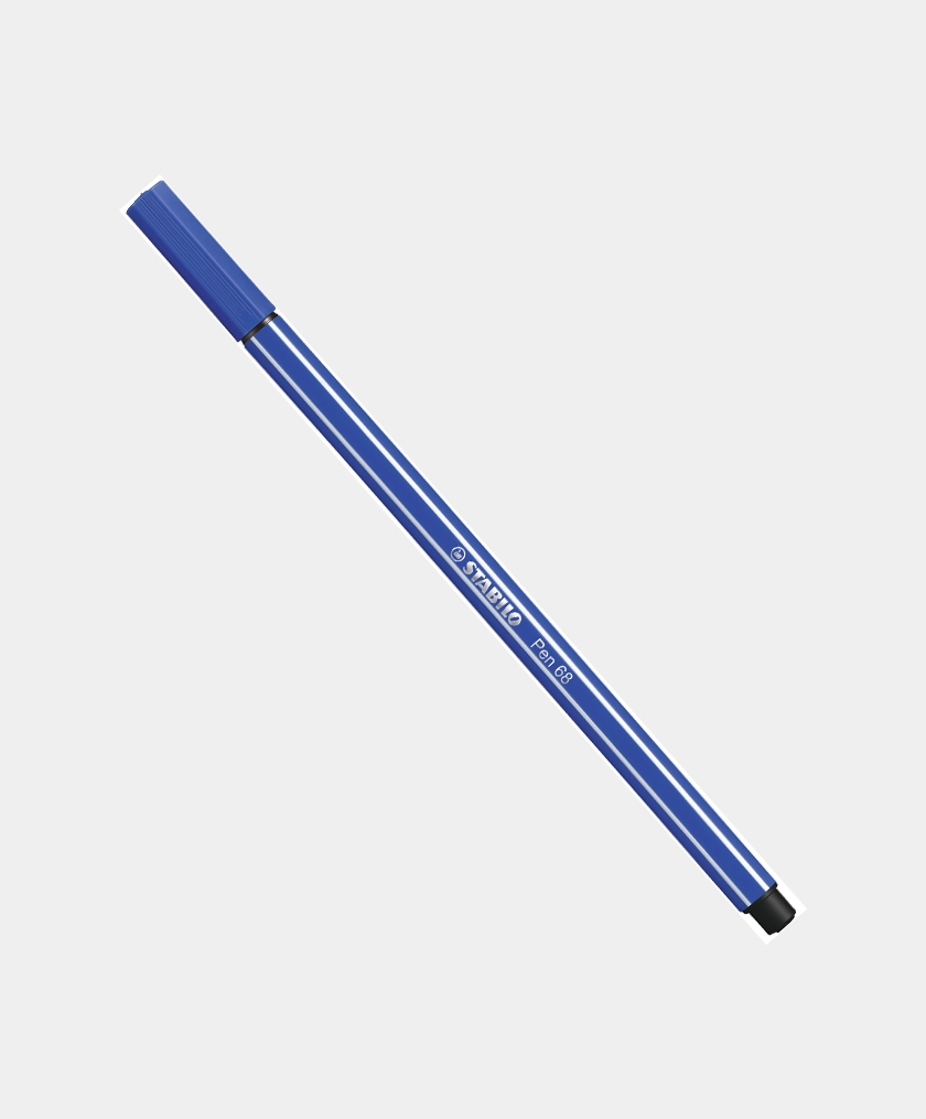 caneta hidrografica stabilo pen 68 azul escuro