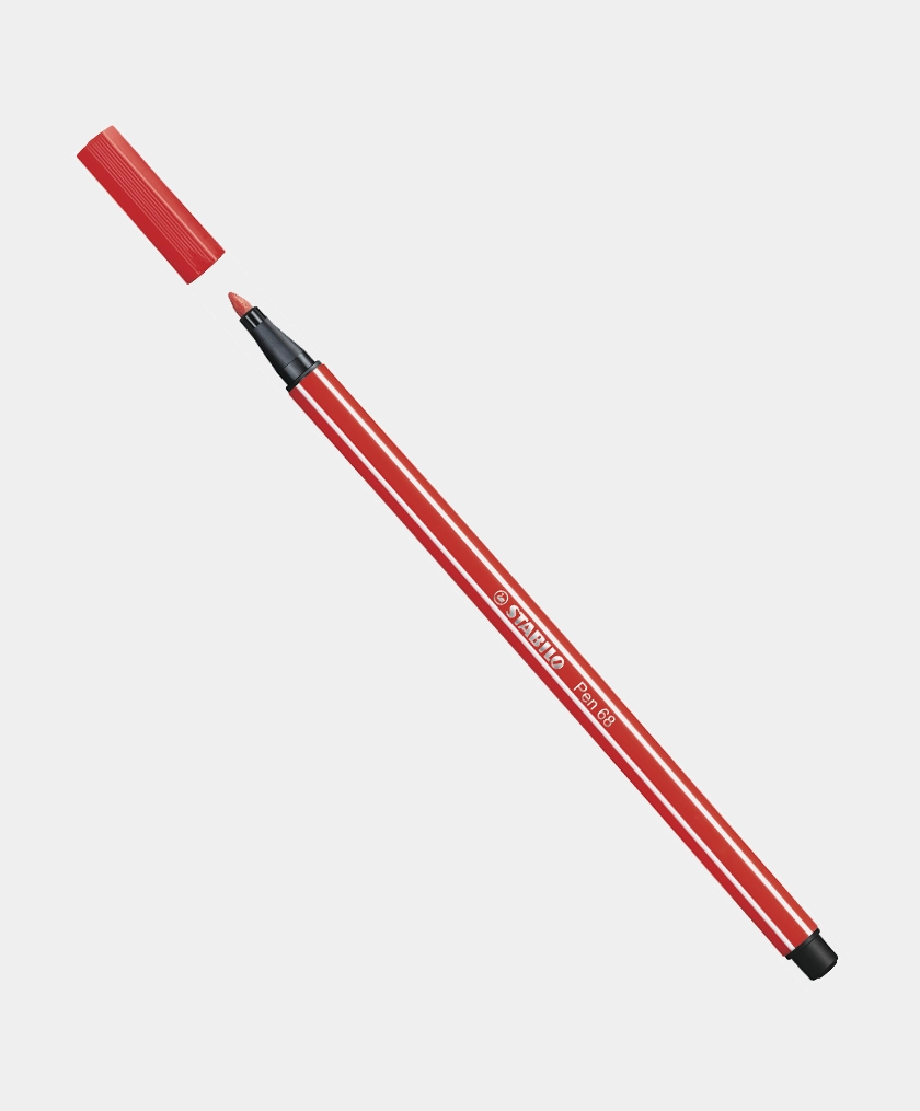 caneta hidrografica stabilo pen 68 vermelho escuro 2