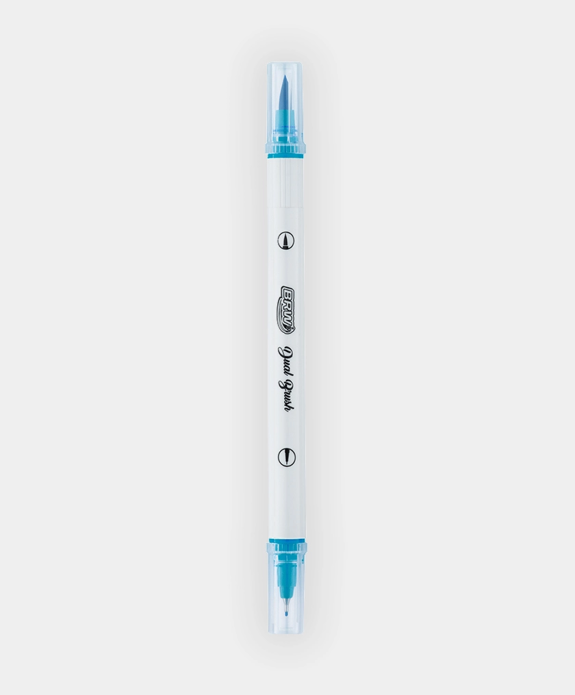brush pen dua brw azul turquesa