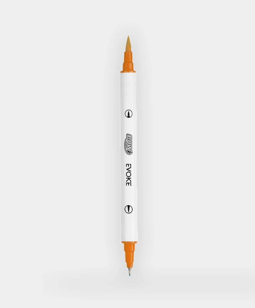 brush pen dua brw laranja-2